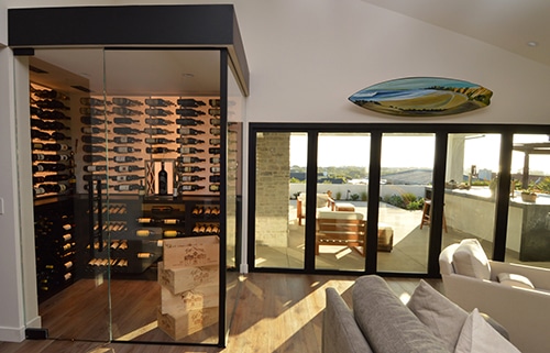 glass wine cellar