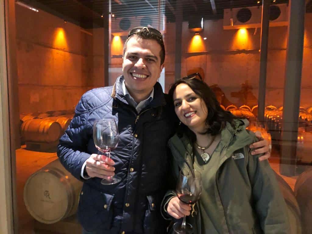 Cable Wine Displays Owner Andre, with his wife