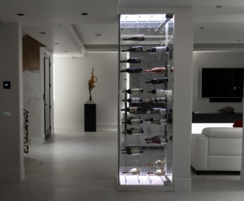 01 - Modern Cable Wine Systems Create Displays That Are a Piece of Art in their own right Orange County California Project