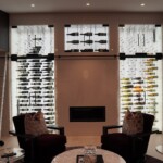 With Cachet's cable racks, you can cut the cables to your desired height like these racks inside a home wine cellar.