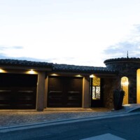 This Los Angeles home features an elegant wine cellar with a marvelous cable wine display racking Los Angeles home features an elegant wine cellar with a marvelous cable wine display racking