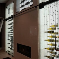 To find out more about cable wine racks and how to design your ideal wine rack, contact us today. cable wine display design and construction side view
